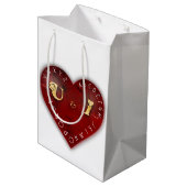 Sac Cadeau Moyen Vous et moi - jeu d'alphabet sur un coeur rouge (Dos Angle)