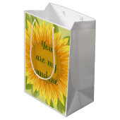 Sac Cadeau Moyen Vous êtes mon Sunshine Sunflower Citation d'art (Dos Angle)