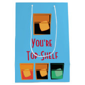 Sac Cadeau Moyen Vous êtes Top-Shelf avec Bourbon sur bleu - Cadeau (Dos)