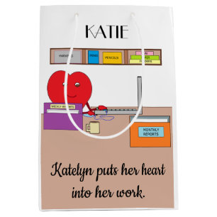 Sac Cadeau Moyen Vous mettez votre coeur dans votre travail :