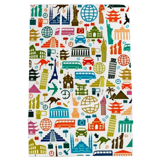 Sac Cadeau Moyen Voyagez dans le monde (Dos)