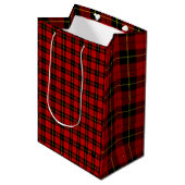 Sac Cadeau Moyen Wallace Red Tartan (Devant Angle)