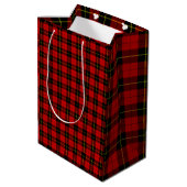 Sac Cadeau Moyen Wallace Red Tartan (Dos Angle)