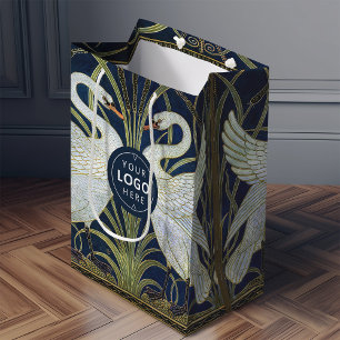 Sac Cadeau Moyen Walter Crane Deux Cygnes Art Nouveau Décor Vintage