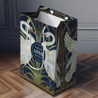 Sac Cadeau Moyen Walter Crane Deux Cygnes Art Nouveau Décor Vintage