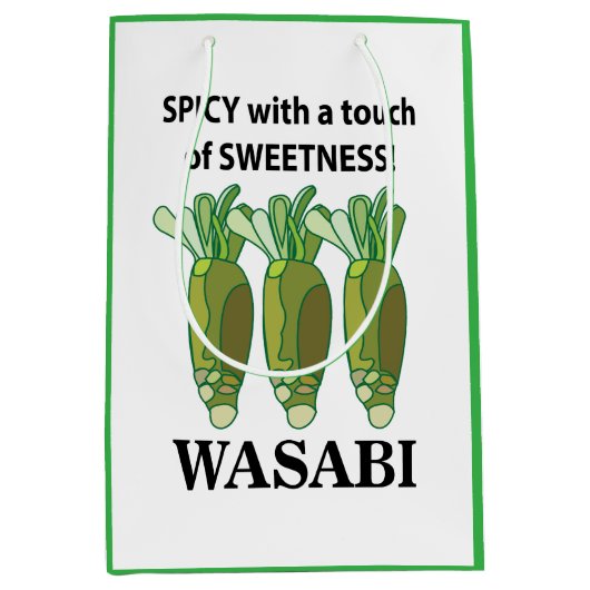 Sac Cadeau Moyen Wasabi Épicé Avec Une Touche De Douceur Wasabi (Devant)