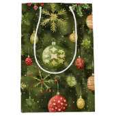 Sac Cadeau Moyen  Watercolor  Christmas tree ornament (Devant)