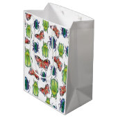 Sac Cadeau Moyen Watercolor pattern of beetles and butterflies (Dos Angle)