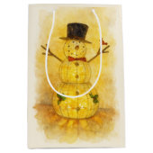 Sac Cadeau Moyen Watercolor Snowman (Devant)