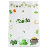 Sac Cadeau Moyen Watercolor St Patricks Party (Dos)