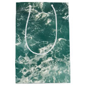 Sac Cadeau Moyen Waves Blue Green (Devant)