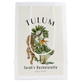 Sac Cadeau Moyen Week-end de célibataire tropical Tulum Léopard (Dos)