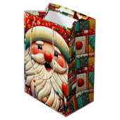 Sac Cadeau Moyen Weihnachtsmann Papai Noel Baba Saint Nicholas Kris (Dos Angle)