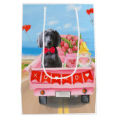 Sac Cadeau Moyen Weimaraner Chien Valentine's Day Coeurs de camion (Dos)