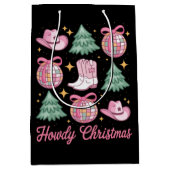 Sac Cadeau Moyen Western Christmas Coquette Howd Girly Boots Hat (Devant)