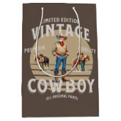 Sac Cadeau Moyen Western Rodeo Vintage Cowboy (Devant)