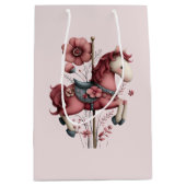 Sac Cadeau Moyen Whimsical Carousel Horse Image (Devant)