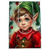 Sac Cadeau Moyen Whimsical Cartoon Elf | Christmas (Dos)