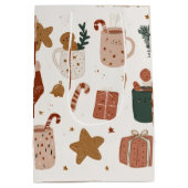 Sac Cadeau Moyen Whimsical Festive Christmas Pattern Gift Bag  (Dos)