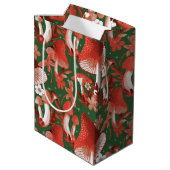Sac Cadeau Moyen Whimsical Mushroom Magie rouge et vert (Dos Angle)