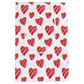 Sac Cadeau Moyen Whimsical Red Hearts Saint Valentin (Devant)