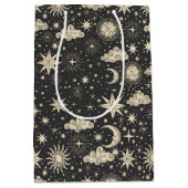 Sac Cadeau Moyen Whimsical Star Moon Planètes Nuages (Devant)