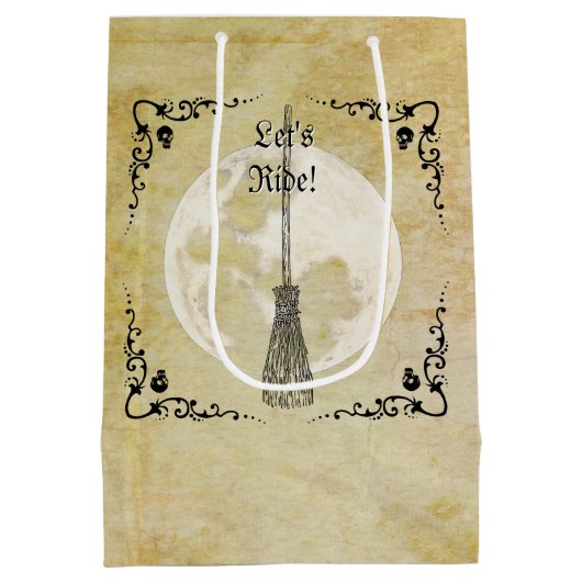 Sac Cadeau Moyen Whimsical Witchy Full Moon (Dos)