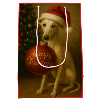 Sac Cadeau Moyen Whippet Christmas gift bag 