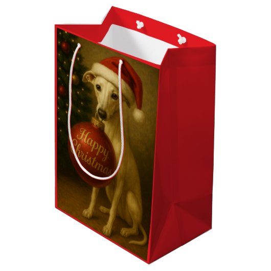 Sac Cadeau Moyen Whippet Christmas gift bag (Dos Angle)
