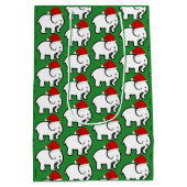Sac Cadeau Moyen White Elephant Santa Hat (Dos)