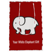 Sac Cadeau Moyen White Elephants Design Gift Bag (Dos)