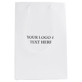 Sac Cadeau Moyen White Personalized – Your Logo & Text Here