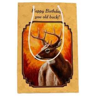 Sac Cadeau Moyen Whitetail Deer Autumn