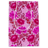 Sac Cadeau Moyen William Morris Chrysanthemums, Bourgogne et rose (Devant)