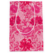 Sac Cadeau Moyen William Morris Chrysanthemums, Fuchsia Pink (Devant)