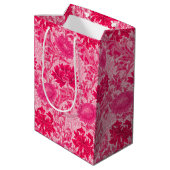 Sac Cadeau Moyen William Morris Chrysanthemums, Fuchsia Pink (Dos Angle)