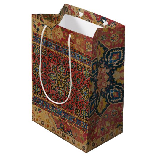 Sac Cadeau Moyen William Morris Classique Tapis Art Design d'impres (Dos Angle)