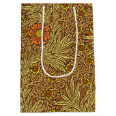 Sac Cadeau Moyen William Morris Marigold, Cuivre Brown et orange (Dos)