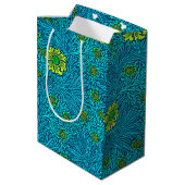 Sac Cadeau Moyen William Morris Marigold, Turquoise & Cobalt Blue (Dos Angle)
