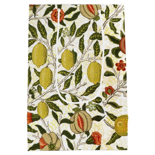Sac Cadeau Moyen William Morris Motif de grenade Lemons Fruits (Dos)