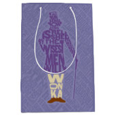 Sac Cadeau Moyen Willy Wonka Citation Silhouette (Devant)