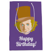 Sac Cadeau Moyen Willy Wonka Stenciled Face Graphic (Devant)