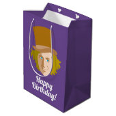 Sac Cadeau Moyen Willy Wonka Stenciled Face Graphic (Dos Angle)