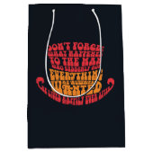 Sac Cadeau Moyen Willy Wonka Typographie Casquette (Devant)