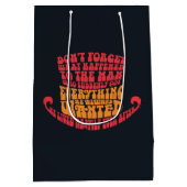 Sac Cadeau Moyen Willy Wonka Typographie Casquette (Dos)