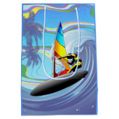Sac Cadeau Moyen WindSurfer sur Big Ocean Waves (Dos)