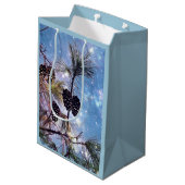 Sac Cadeau Moyen Winter Pine Cones (Dos Angle)