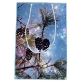 Sac Cadeau Moyen Winter Pine Cones (Dos)
