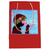 Sac Cadeau Moyen Winter Sparkles Diva (Devant)