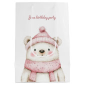 Sac Cadeau Moyen Winter Wonderland White Bear (Dos)